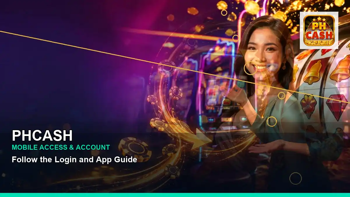 PHCASH luxury online slot games featuring an adult Filipina casino host with a wide-action composition