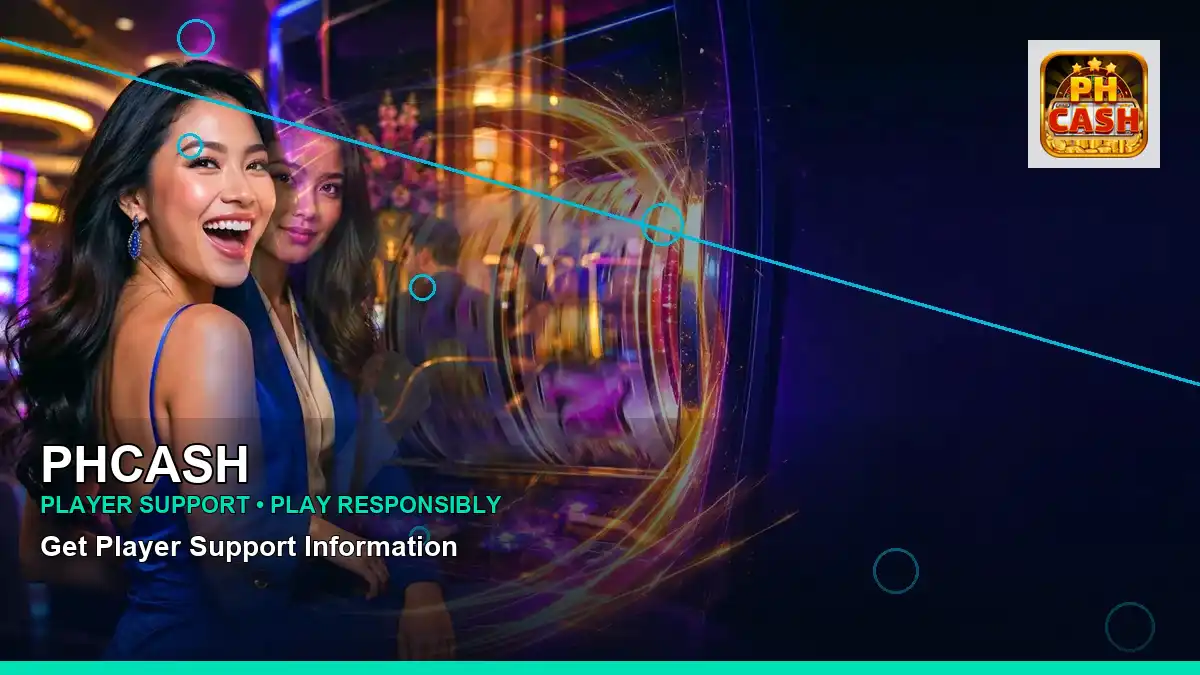 PHCASH mobile casino first deposit rewards featuring an adult Filipina casino host with a left-framed composition